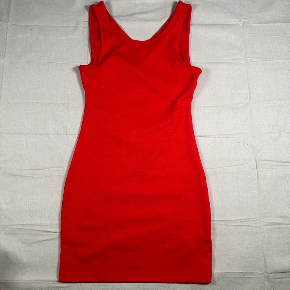 Roxy Good Keepsake Mini Dress Red Textured Knit Sleeveless Large